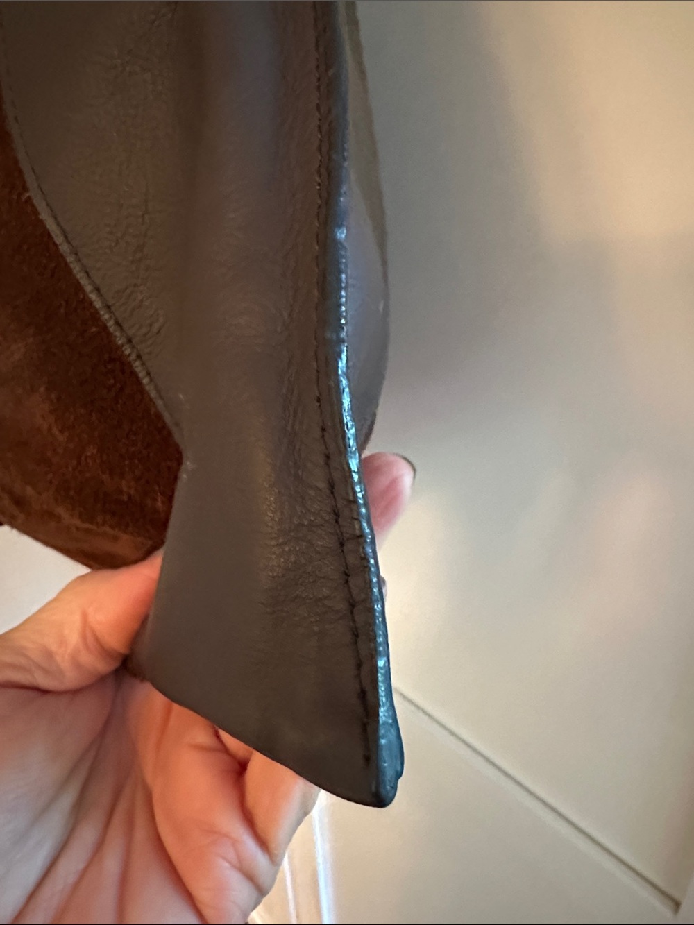 VIOLA CASTELLIANI SUEDE AND LEATHER SLOUCHY SHOULDER BAG - Picture 3 of 11